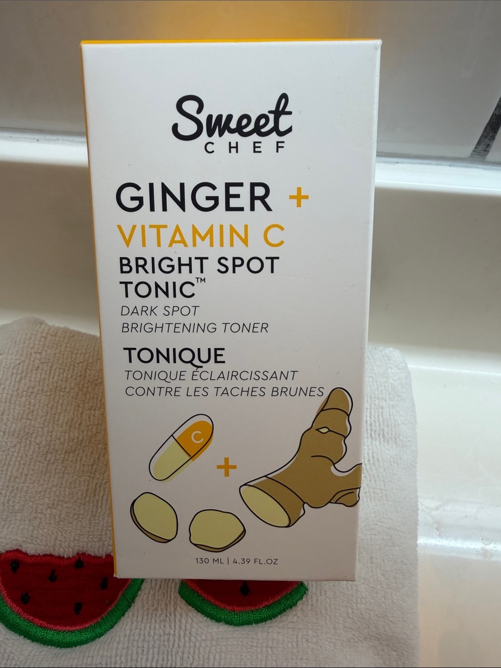 NIB Vegan Sweet Chef Ginger + Vitamin C Bright Spot Tonic 4.39 Oz.